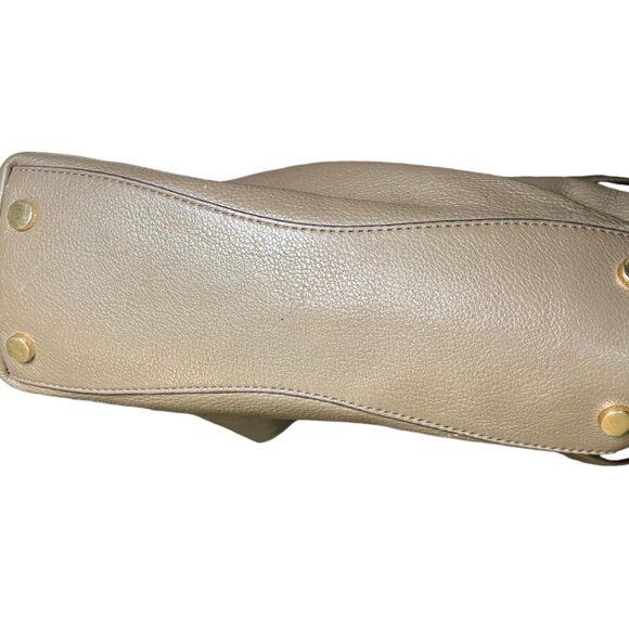 MICHAEL KORS REVAN PEBBLE LEATHER SHOULDER TOTE GREY - Picture 4 of 5